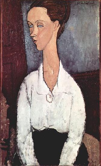 Amedeo Modigliani Portrat der Lunia Czechowska mit weiber Bluse